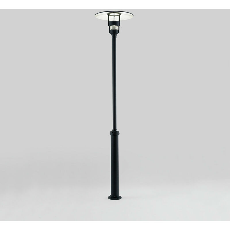Freja Tête et lampadaire extérieur classique noir mat Max Watt 1x 60, E27, IP44 - Konstsmide