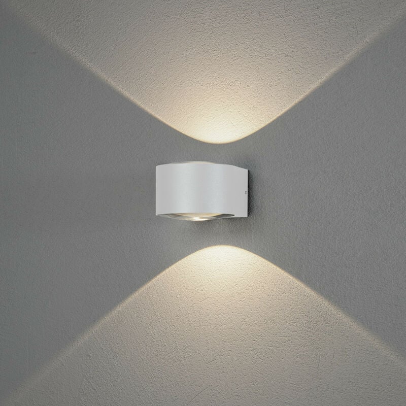 Image of Konstsmide Lighting - Konstsmide Gela Applique da esterno moderna Up Down bianca 2x 6W led, IP54