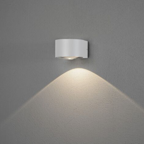 Konstsmide Gela Applique murale d'extérieur moderne blanche 6W LED, IP54