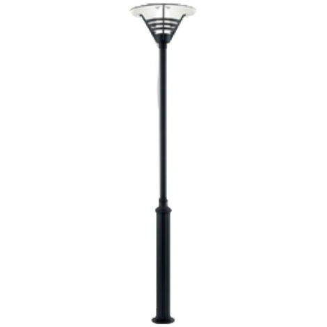 Konstsmide Gemini Tête et lampadaire extérieur classique noir mat Max Watt 1x 60, E27, IP44