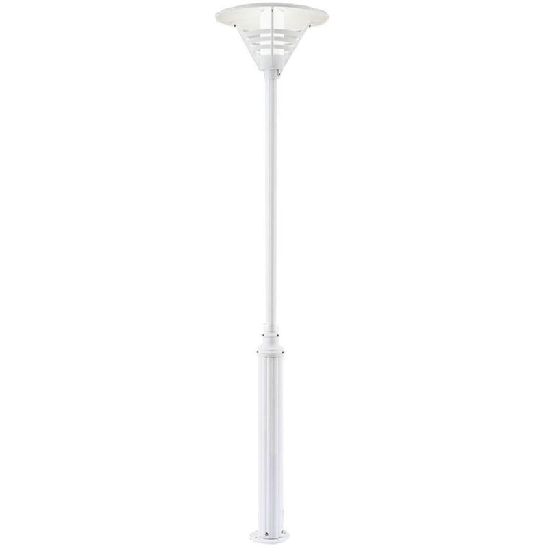 KONSTSMIDE  gemini t&ecirc;te et lampadaire ext&eacute;rieur classique blanc mat max watt 1x 60, e27, ip44 