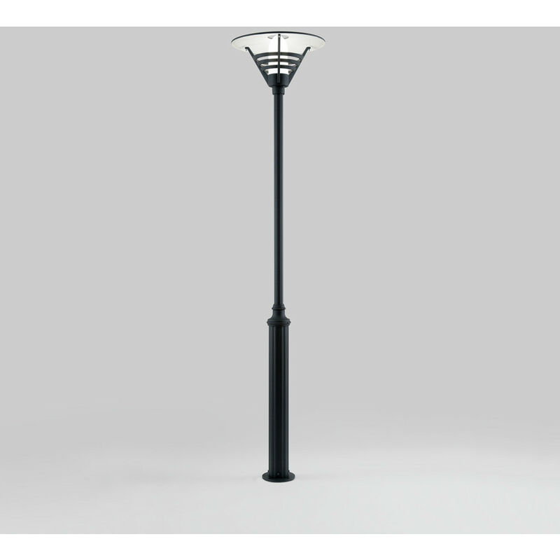 Gemini Tête et lampadaire extérieur classique noir mat Max Watt 1x 60, E27, IP44 - Konstsmide