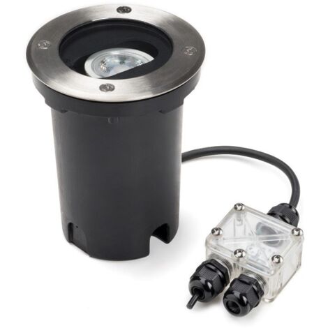 Konstsmide Ground spot Encastré au sol rond en acier inoxydable effet extérieur GU10 faisceau réglable, IP65