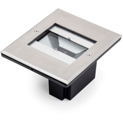 Konstsmide Ground spot Spot extérieur à effet extérieur carré encastrable au sol en acier inoxydable, LED haute puissance, 12W, 230V, réglable, IP65