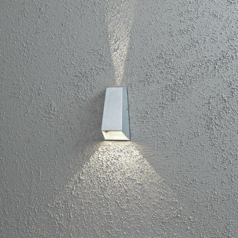 Image of Konstsmide Lighting - Konstsmide Imola Applique da esterno moderna Up Down Grigia 2x 3W led ad alta potenza, IP54