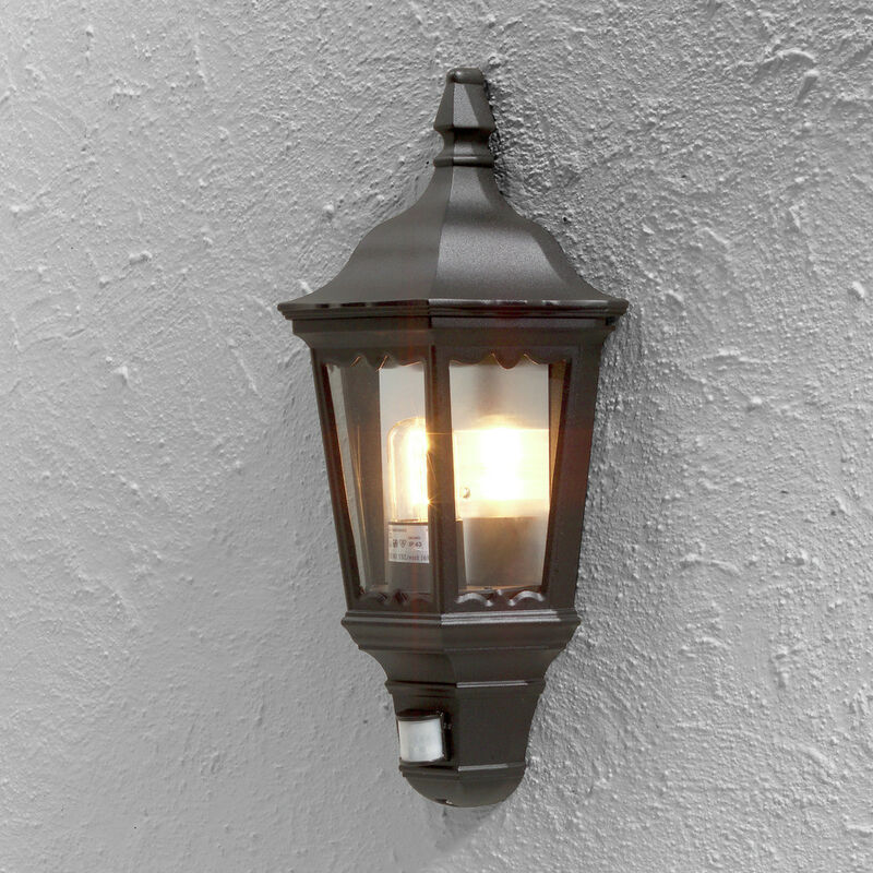 Image of Konstsmide Lighting - Konstsmide Firenze Lampada a sensore per lanterna classica da esterno nero opaco, IP43