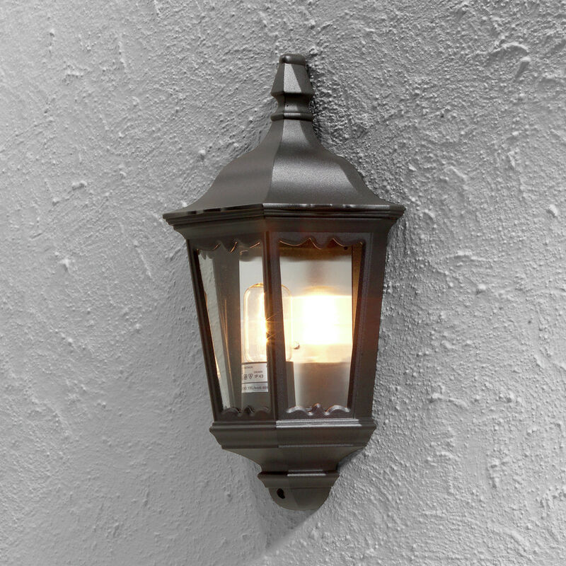 Firenze Lanterna da esterno classica da incasso nero opaco, IP43 - Konstsmide