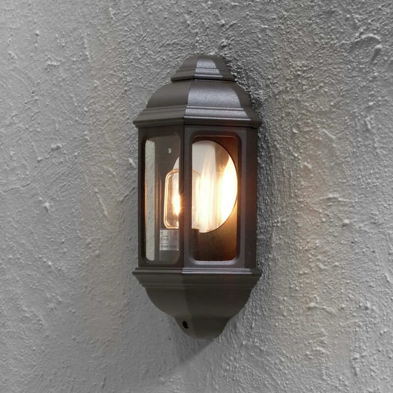 Image of Konstsmide Lighting - Konstsmide Cagliari Applique da esterno Lanterna semplice nero opaco, IP43