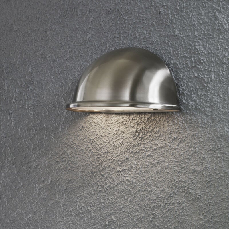 Image of Konstsmide Lighting - Konstsmide Torino Applique da esterno moderna a semicerchio in acciaio inossidabile, IP23