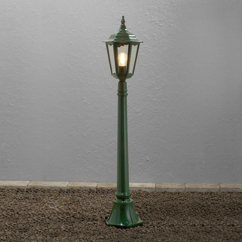 Firenze Outdoor Basic Pathway Bollard Post Bollard Light Vert brillant, IP43 - Konstsmide