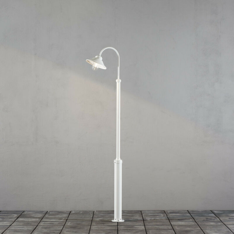 Vega Lampadaire Taurus extérieur blanc classique, IP23 - Konstsmide