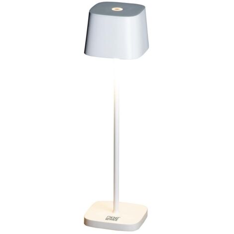 Konstsmide Lámpara de mesa moderna blanca inalámbrica LED