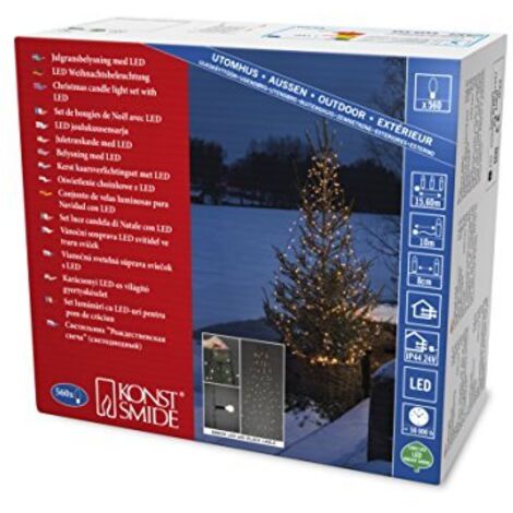 Konstsmide LED Albero cappotto con Globes, Plastica, Nero