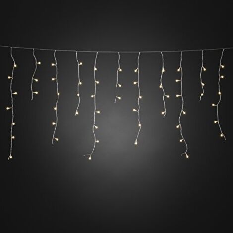Konstsmide LED nevischio, 200 Globes bianca calda, diodi, 24 V trasformatore esterno, cavo trasparente/3672 – 103