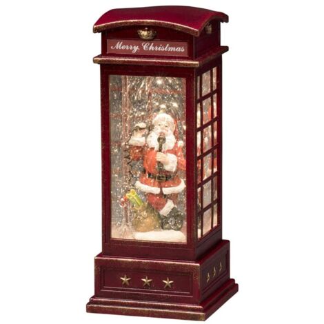 Konstsmide LED Telefonzelle mit Weihnachtsmann Höhe 25 cm