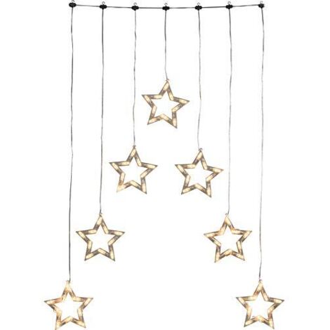 Konstsmide Lichtervorhang-Sterne Außen 24 V EEK: G (A - G) 70 LED Warmweiß (B x H) 72 cm x 118 cm