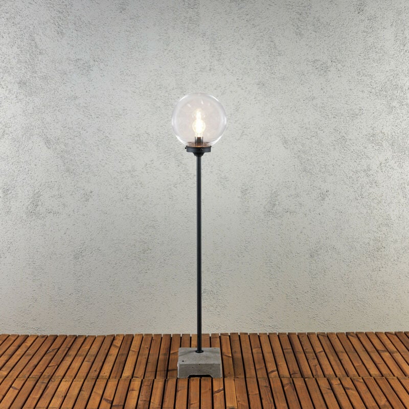 Lodi Lanterne de salon moderne d'extérieur, globe transparent, IP44 - Konstsmide
