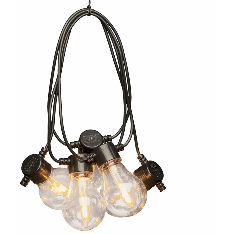

KONSTSMIDE Luces de fiesta con 10 lámparas reemplazables extra cálidas - Transparente