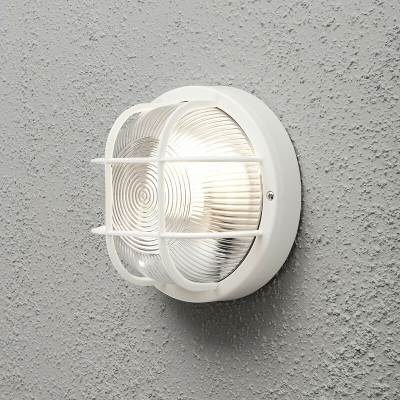 Image of Konstsmide Lighting - Konstsmide Mantova Applique da parete da esterno in plastica bianca IP-44, IP44
