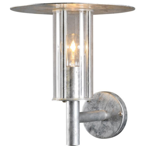 Konstsmide Mode Applique murale lanterne classique d'extérieur en plastique transparent galvanisé, IP54