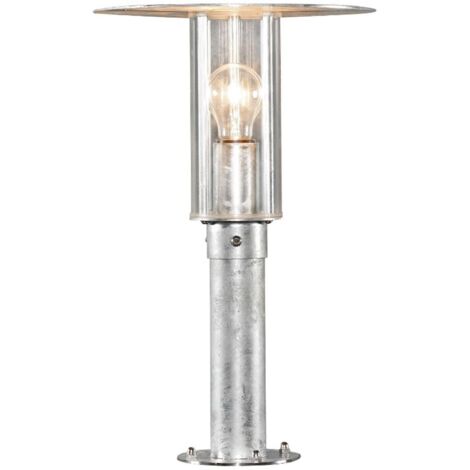 Konstsmide Mode Piédestal extérieur classique de poteau de porte galvanisé preuve brute en plastique transparent, IP54