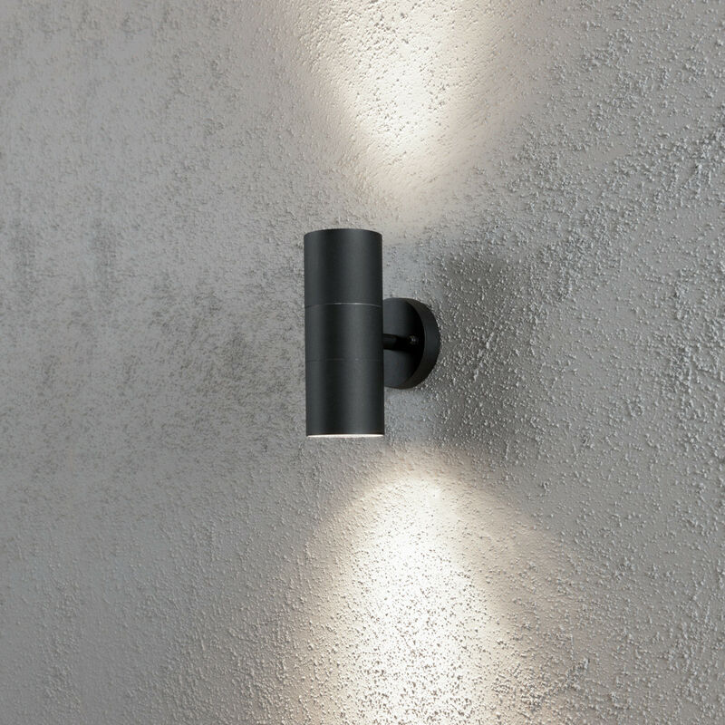 Image of Konstsmide Lighting - Konstsmide Modena Applique da esterno moderna grande nera, IP44