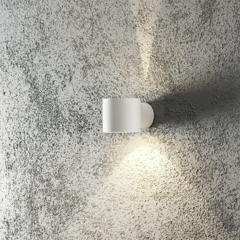 Image of Konstsmide Lighting - Konstsmide Modena Applique da esterno moderna Up Down rotonda bianca, IP44