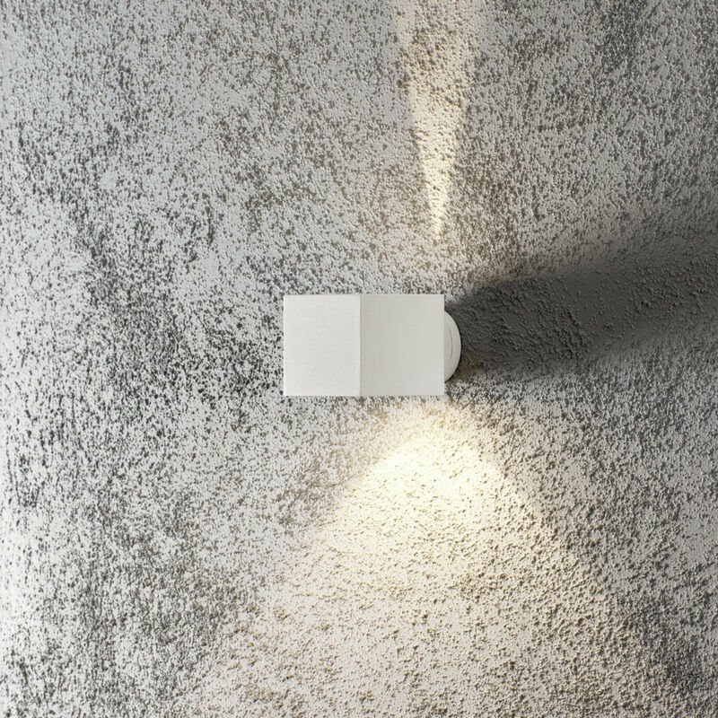 Image of Konstsmide Lighting - Konstsmide Modena Applique da esterno moderna Up Down Square bianca, IP44