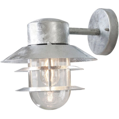 Konstsmide Modena Applique murale dôme moderne d'extérieur en acier galvanisé Ip-44, IP44