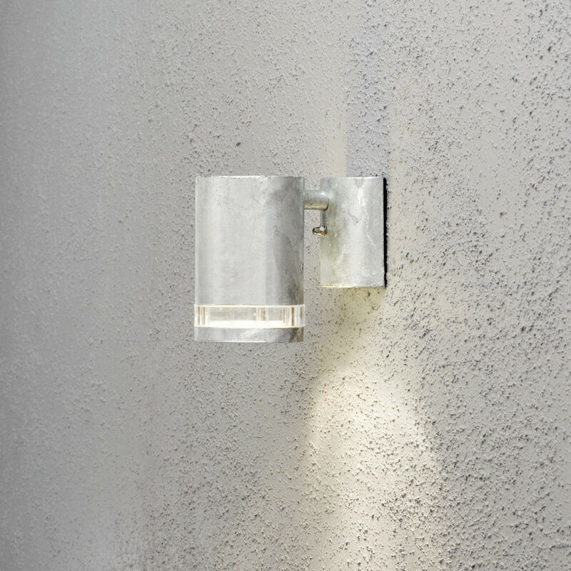 Image of Konstsmide Modena Applique da esterno moderna singola in acciaio zincato, trasparente, IP44