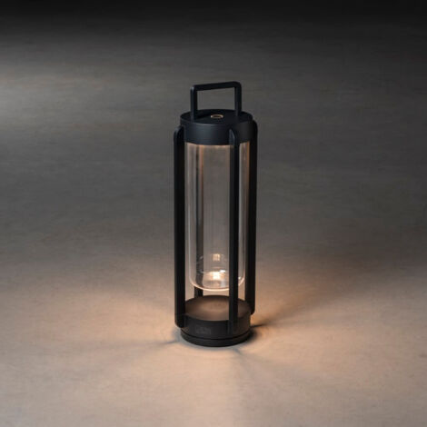 Konstsmide Otranto Otranto Outdoor Effect Lanterne Portable USB Noir Dimmable 44cm 2700K, 3000), IP54
