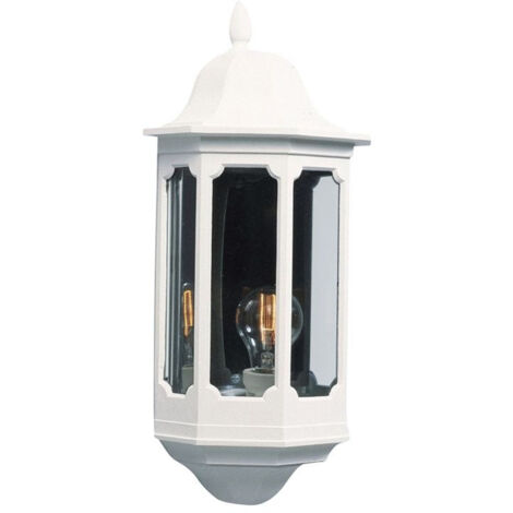 Konstsmide Pallas Applique Murale Extérieure Lanterne Classique - Blanc Mat, IP23