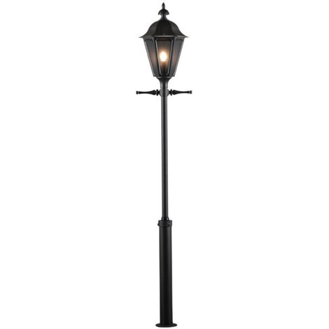 Konstsmide Pallas Lampadaire extérieur classique noir, Taurus, IP23