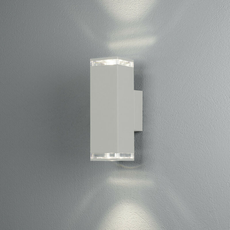 Image of Konstsmide Lighting - Konstsmide Pollux Applique da esterno moderna Up Down bianca 2x GU10, IP44