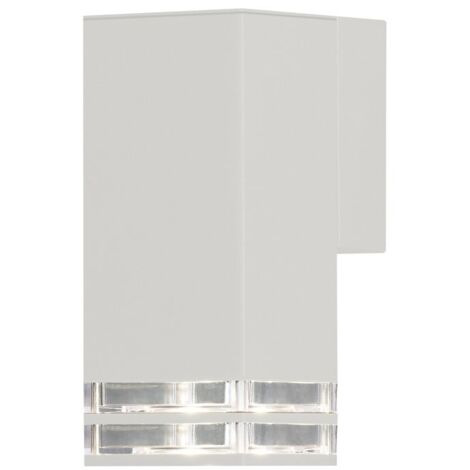 Konstsmide Pollux Applique murale d'extérieur moderne 2 lignes vers le bas blanc GU10, IP44