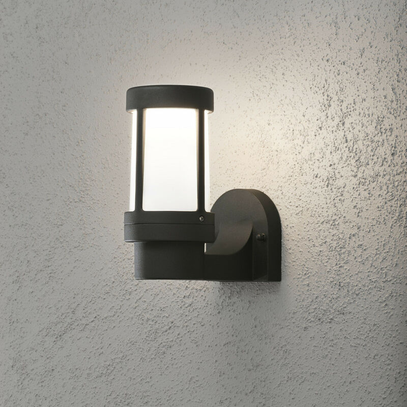 Image of Konstsmide Lighting - Konstsmide Siena Lampada da parete moderna per esterni nera, IP44