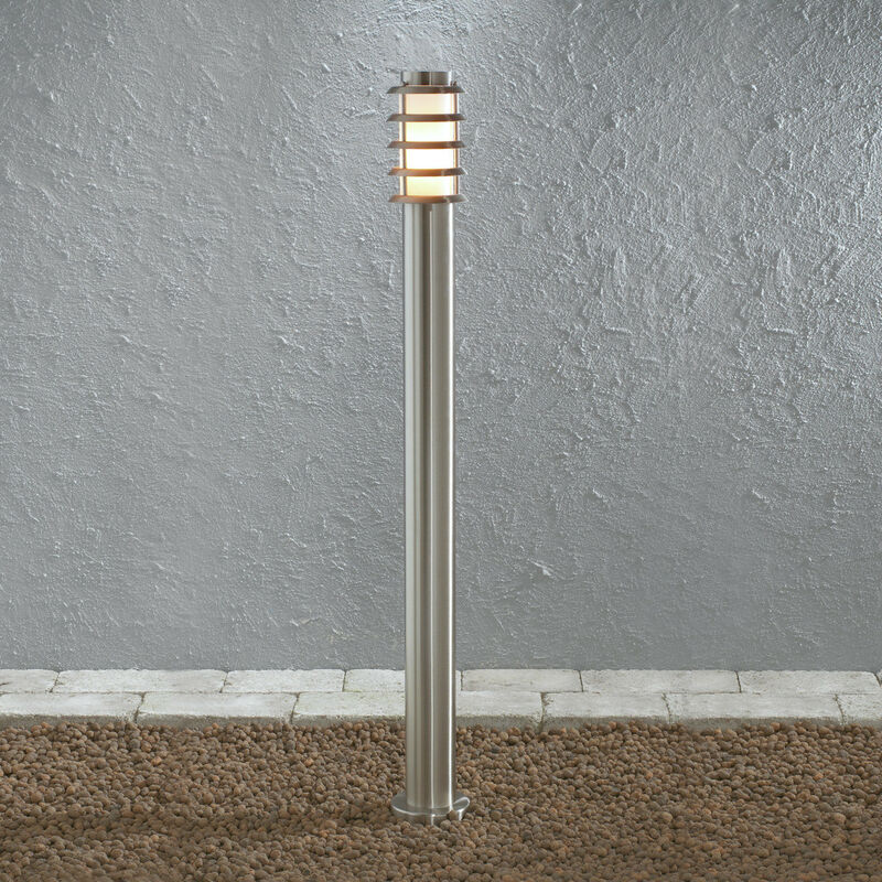 Konstsmide Trento Borne lumineuse d'extérieur moderne en acier inoxydable, IP44