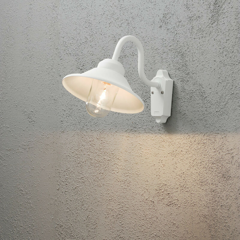 Image of Konstsmide Lighting - Konstsmide Vega Applique da esterno Classic Dome bianco opaco, IP23