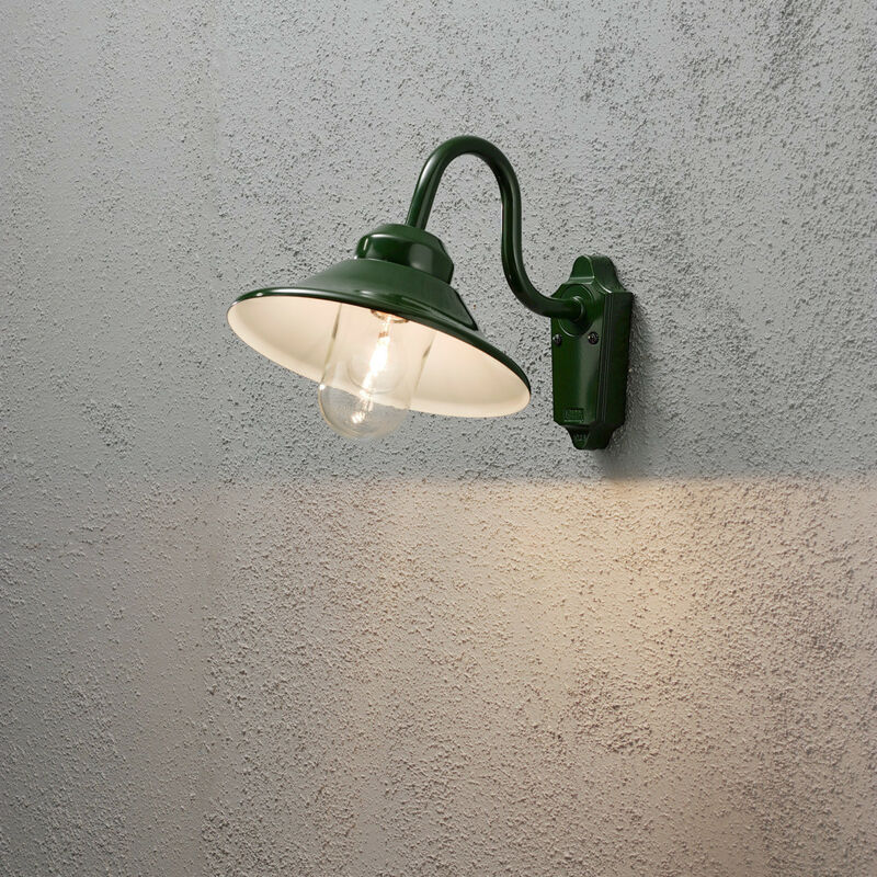 Image of Konstsmide Lighting - Konstsmide Vega Applique da esterno Classic Dome Down - Verde, IP23