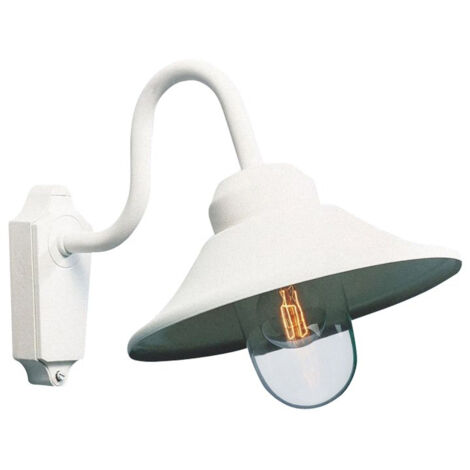 Konstsmide Vega Applique murale d'extérieur classique dôme blanc mat, IP23