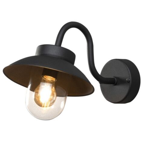 Konstsmide Vega Dôme Classique Extérieur Mini Mural Noir E27, IP44