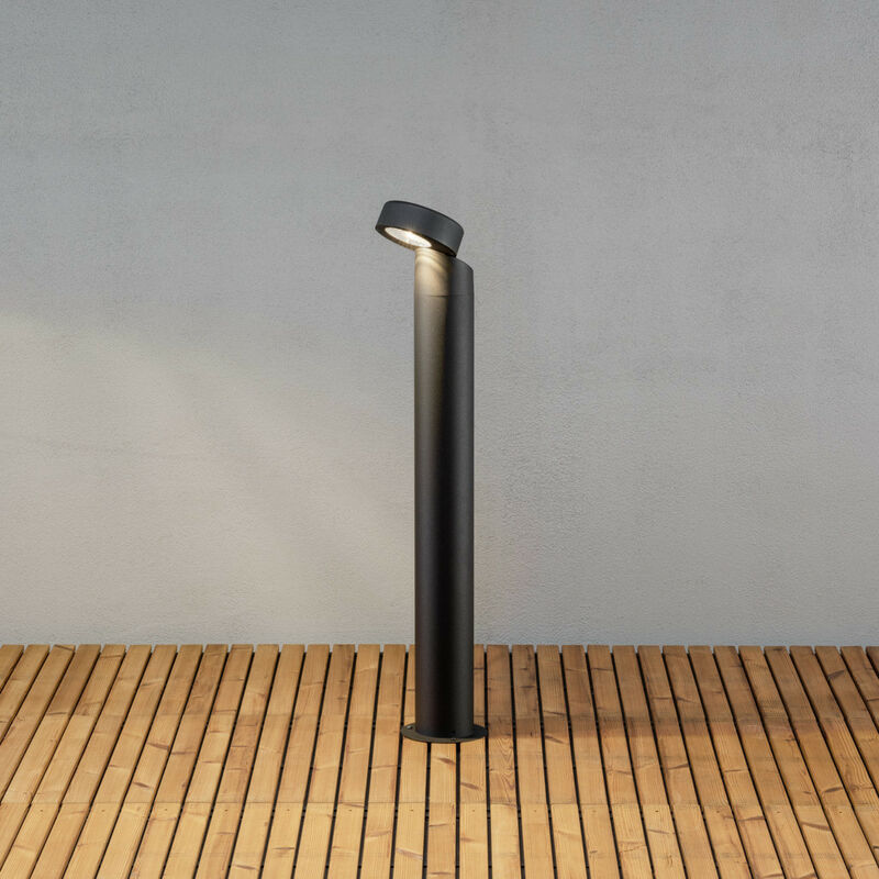 Konstsmide Vicenza Borne courte extérieure moderne, noire, led haute puissance 4W, IP44