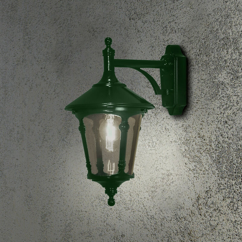 Image of Konstsmide Lighting - Konstsmide Virgo Applique da esterno verde lanterna classica, IP23