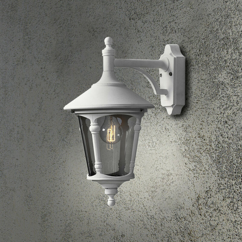 Konstsmide Virgo Applique da esterno Lanterna Classica Bianco Opaco, IP23