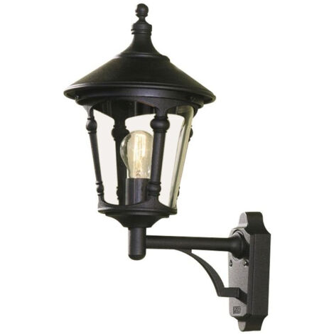 Konstsmide Virgo Applique d'extérieur Lanterne classique noire mate, IP23