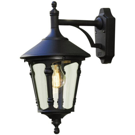 Konstsmide Virgo Applique d'extérieur Lanterne classique noire mate, IP23
