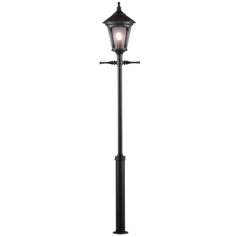 Konstsmide Virgo Lampadaire extérieur classique noir, Taurus, IP23