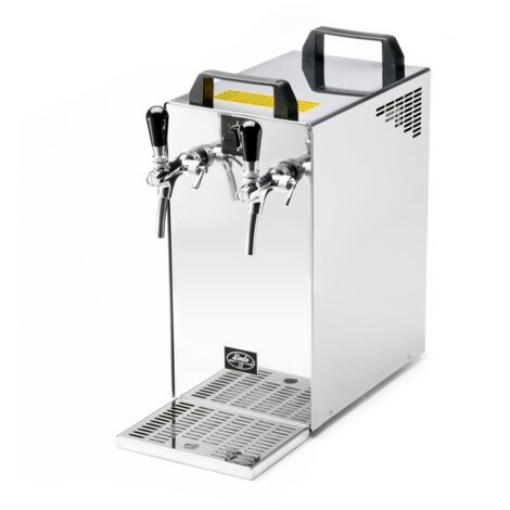 Kontakt 40/K Zapfanlage, Bierzapfanlage 2-leitig Trockenkühlgerät aus Edelstahl, 50 Liter/h, mit Membranpumpe, Green Line