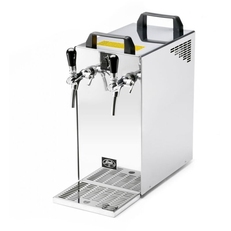 Ich-Zapfe Kontakt 40/k Zapfanlage, Bierzapfanlage 2-leitig Trockenkühlgerät Aus Edelstahl, 50 Liter/h, Mit Membranpumpe, Green Line