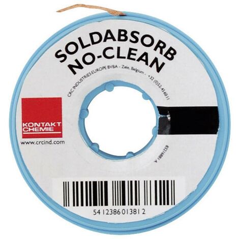 Kontakt Chemie Tresse à dessouder Longueur 1.5 m Largeur 2.5 mm flux imprégné Q529863